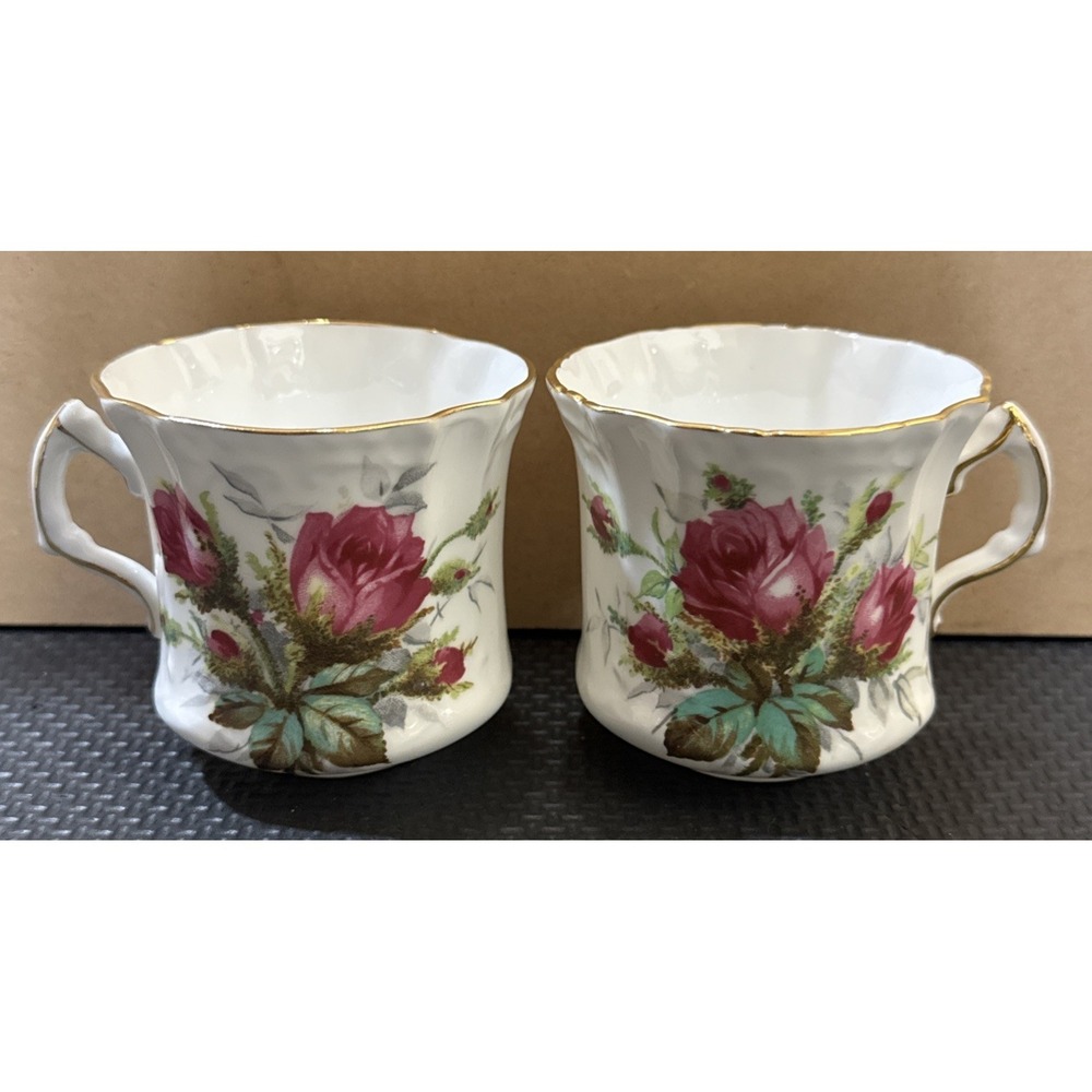 Vintage Hammersley Grandmother's Rose Tea Cups Lot Of 2 Bone China England